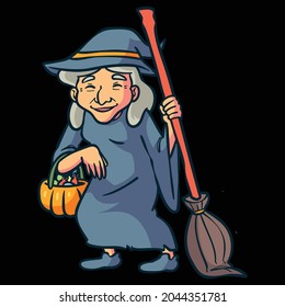 Happy Halloween.Witch vector illustration design