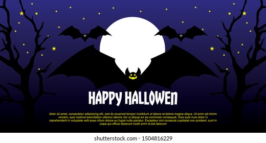 Happy Hallowen Dark Background Vectors & Stock Photos 