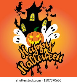 Happy Hallowen Frame Vector for poster, banner, invitation card, tamplate, flyer etc