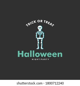 happy hallowen logo template design Vector illustration