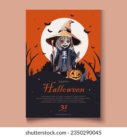Happy Hallowen poster watercolor news
