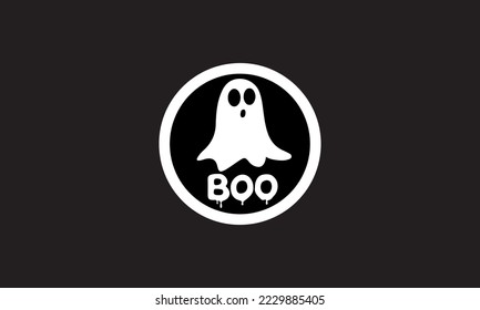 happy hallowen vector logo design 