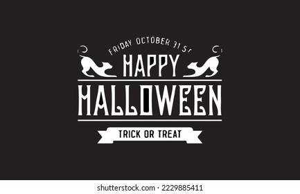 diseño del logotipo del vector feliz de halloween 