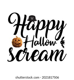 Happy Hallow-scream t-shirt, Vector design