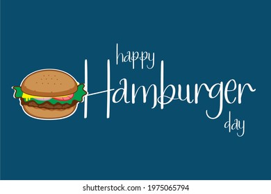 Happy Hamburger Day, Holiday Celebrate Vector eps