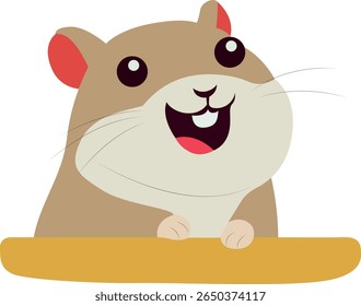 Happy Hamster Cartoon hand drawn