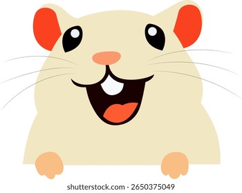 Happy Hamster Cartoon hand drawn