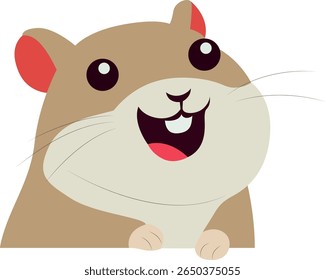 Happy Hamster Cartoon hand drawn