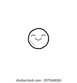 Happy hand drawn doodle emoji
