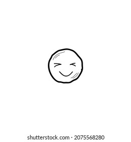 Happy hand drawn doodle emoji