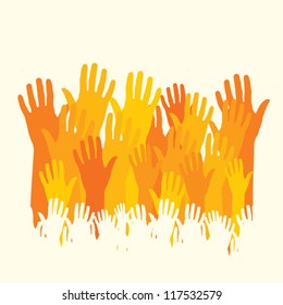happy hands vector