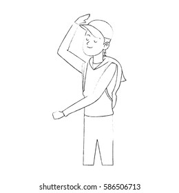 happy handsome young man with baseball hat  icon image
