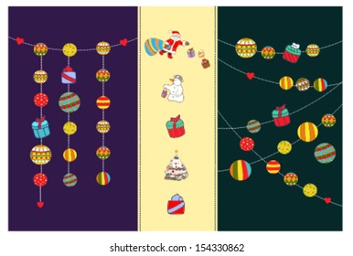 Happy hanging Christmas set.