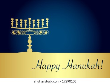 Happy Hanukah. Vector Card