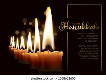 Happy hanukkach day card template
