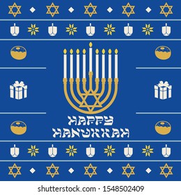 Happy Hanukkah  background. Happy Hanukkah banner design. vector illustration