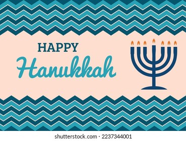 Happy Hanukkah background with replaceable text and design. Modern Hanukkah day backdrop vector