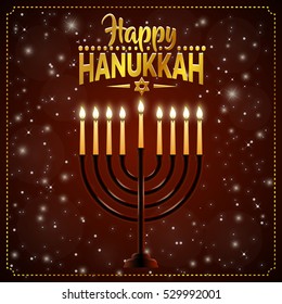 Happy Hanukkah background. Vector illustration