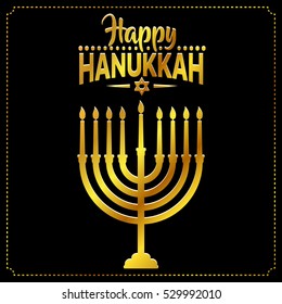 Happy Hanukkah background. Vector illustration