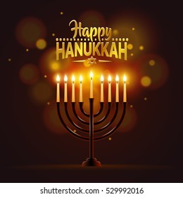 Happy Hanukkah background. Vector illustration