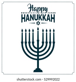 Happy Hanukkah background. Vector illustration