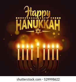 Happy Hanukkah background. Vector illustration