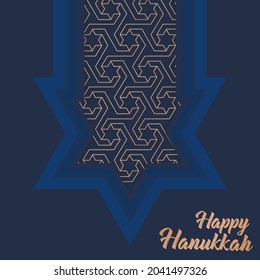 Happy Hanukkah. Background vector. Jewish holiday. Greeting card for your friends.