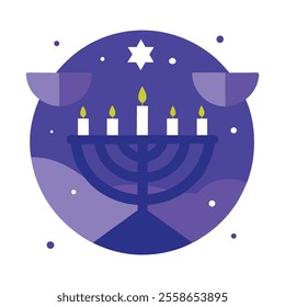  Happy Hanukkah blessing gift vector art