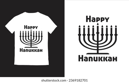 happy hanukkah with candles celebrate the light jewish holidays illustration