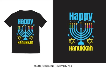happy hanukkah with candles celebrate the light jewish holidays illustration