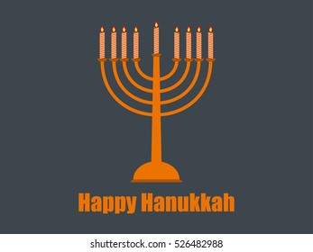 Happy hanukkah. Hanukkah candles. Vector illustration