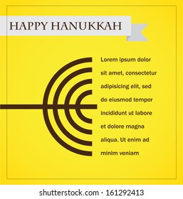 happy hanukkah card with place for your text