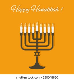 Happy Hanukkah card - vector illustration. eps 8