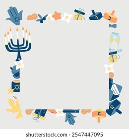 Happy Hanukkah clip art elements, adults celebrating Hanukkah