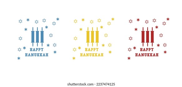 happy hanukkah concept, holiday, vector illustration