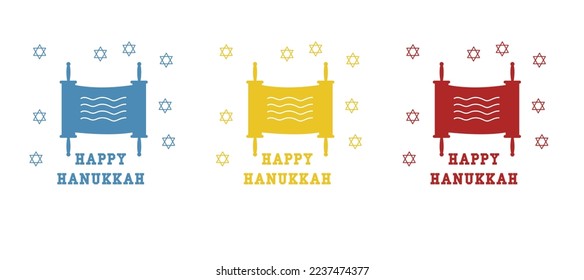 happy hanukkah concept, holiday, vector illustration
