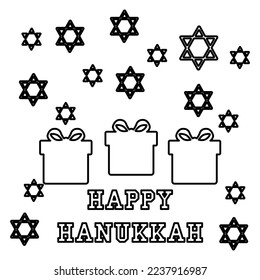 happy hanukkah concept, holiday, vector illustration