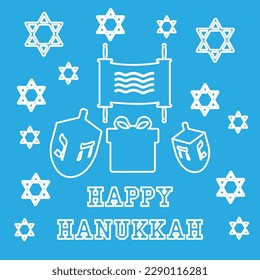 happy hanukkah concept, holiday, vector illustration