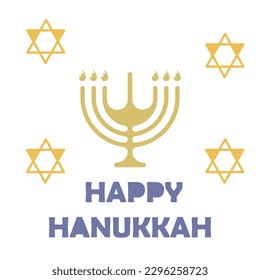 happy hanukkah concept, holiday, vector illustration