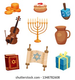 Happy Hanukkah concept. Jewish traditions and culture.