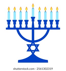 Happy Hanukkah Day, Digital Art Illustration.