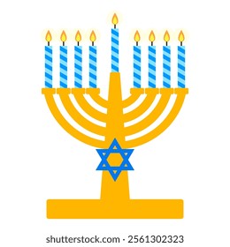 Happy Hanukkah Day, Digital Art Illustration.