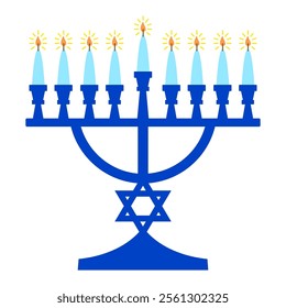 Happy Hanukkah Day, Digital Art Illustration.