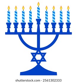 Happy Hanukkah Day, Digital Art Illustration.