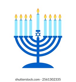 Happy Hanukkah Day, Digital Art Illustration.