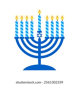 Happy Hanukkah Day, Digital Art Illustration.