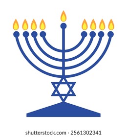 Happy Hanukkah Day, Digital Art Illustration.