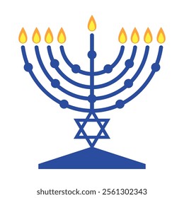 Happy Hanukkah Day, Digital Art Illustration.