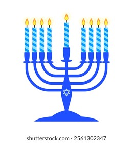 Happy Hanukkah Day, Digital Art Illustration.