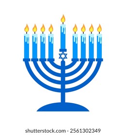 Happy Hanukkah Day, Digital Art Illustration.